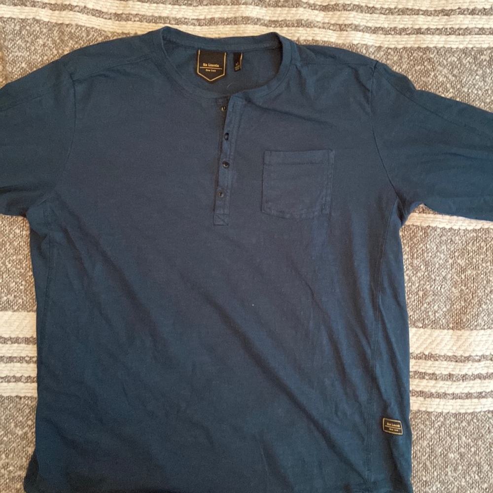 Six Lincoln, NY long sleeve Henley top